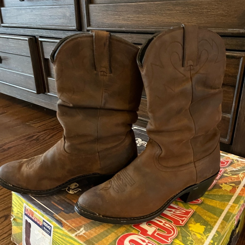 Durango Brown Heeled Boots size 9
